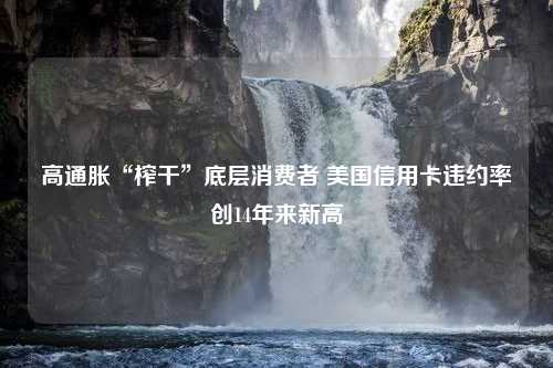 高通胀“榨干”底层消费者 美国信用卡违约率创14年来新高