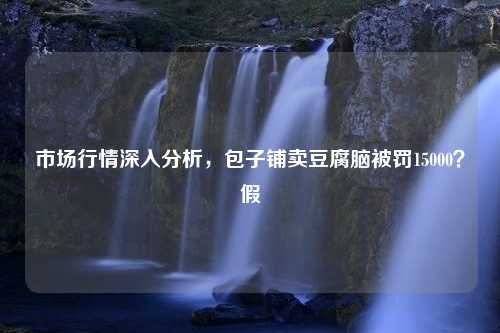 市场行情深入分析，包子铺卖豆腐脑被罚15000？假