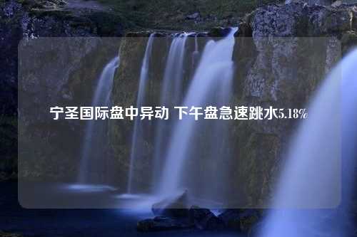 宁圣国际盘中异动 下午盘急速跳水5.18%