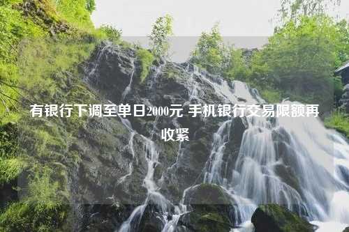 有银行下调至单日2000元 手机银行交易限额再收紧