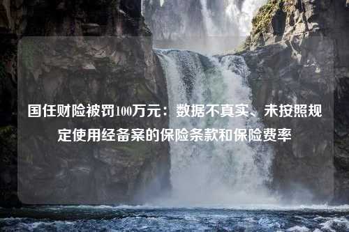 国任财险被罚100万元：数据不真实、未按照规定使用经备案的保险条款和保险费率