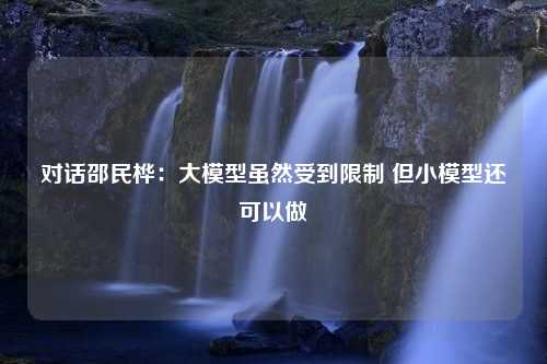 对话邵民桦：大模型虽然受到限制 但小模型还可以做