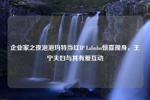 企业家之夜泡泡玛特当红IP Labubu惊喜现身，王宁夫妇与其有爱互动