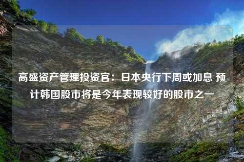 高盛资产管理投资官：日本央行下周或加息 预计韩国股市将是今年表现较好的股市之一