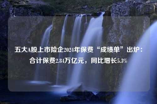 五大A股上市险企2024年保费“成绩单”出炉：合计保费2.84万亿元，同比增长5.3%