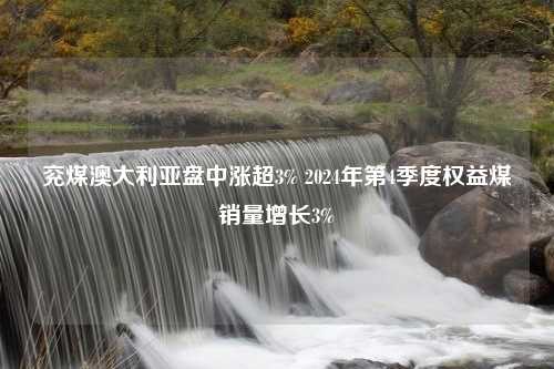 兖煤澳大利亚盘中涨超3% 2024年第4季度权益煤销量增长3%