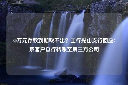 80万元存款到期取不出？工行光山支行回应：系客户自行转账至第三方公司