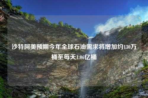 沙特阿美预期今年全球石油需求将增加约130万桶至每天1.06亿桶