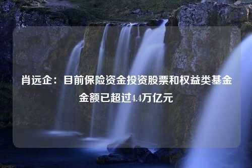 肖远企：目前保险资金投资股票和权益类基金金额已超过4.4万亿元